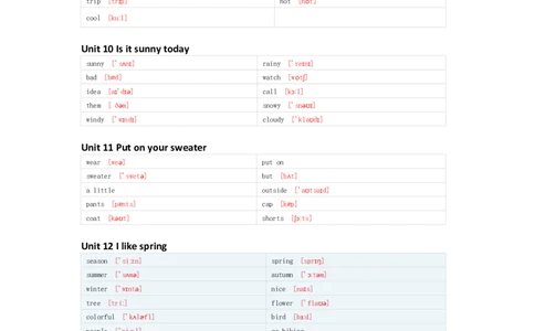 辽师版（三起）英语五年级上册单词默写表_26春四年级上下册人教版_四上英语合集人教版PEP英语四年级上册新教材（教学视频+课件+动画+音频+练习+教案）_17练习资料_辽师版（三起）