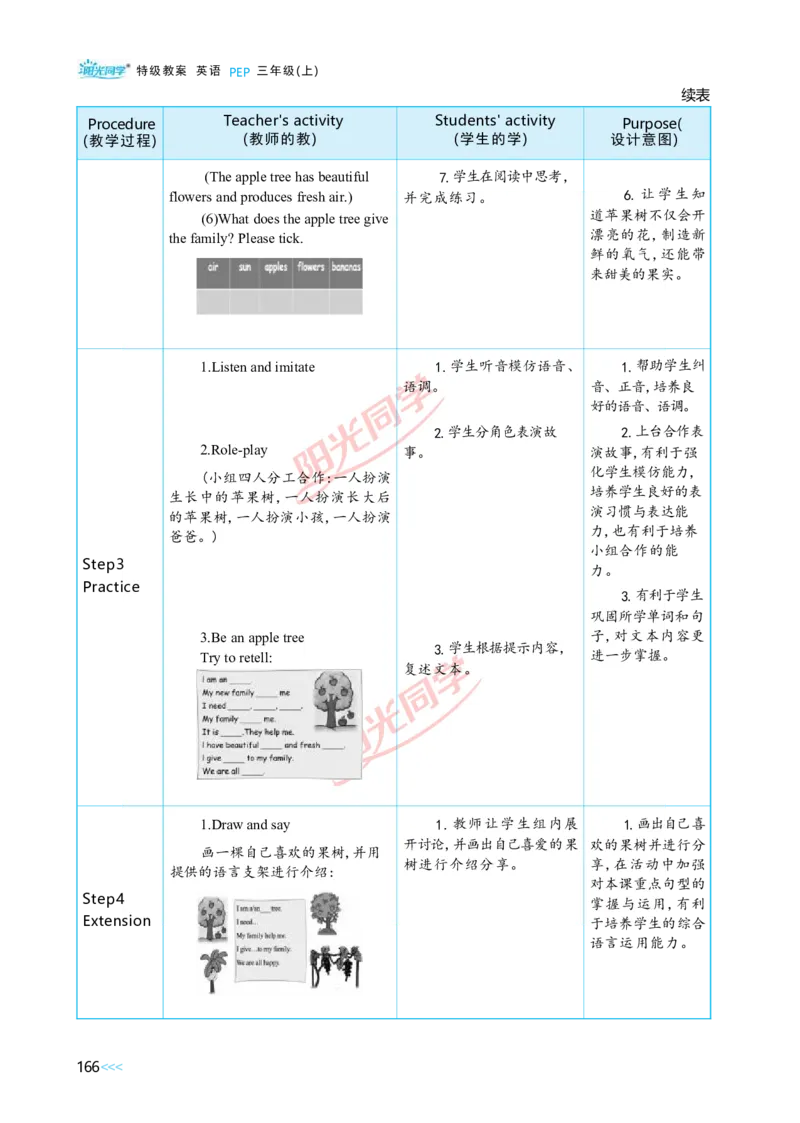 教案正文3上_Unit4_26春四年级上下册人教版_四上英语合集人教版PEP英语四年级上册新教材（教学视频+课件+动画+音频+练习+教案）_19同步教案课件_人教pep3_3-6上册
