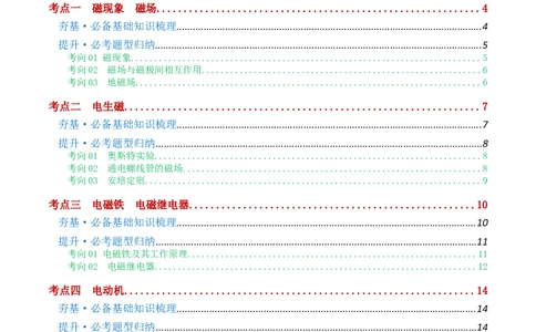 专题20电与磁（5考点+12考向）（讲义）（原卷版）_02中考总复习（2026版更新中）_04-物理-中考总复习_2024年中考复习资料_一轮复习_配套讲义（原卷版+解析版）