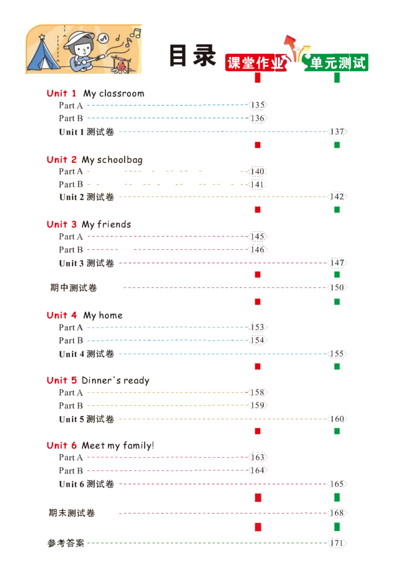 状元大课堂四年级上册英语人教PEP版好学案_26春四年级上下册人教版_四上英语合集人教版PEP英语四年级上册新教材（教学视频+课件+动画+音频+练习+教案）_17练习资料_《状元导学案》