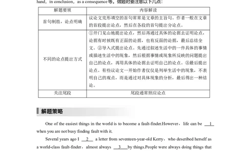 2023年高考英语二轮复习（新高考版）第2部分完形填空与语法填空　专题3　第4讲　议论文_03高考英语_新高考复习资料_2023年新高考资料_二轮复习