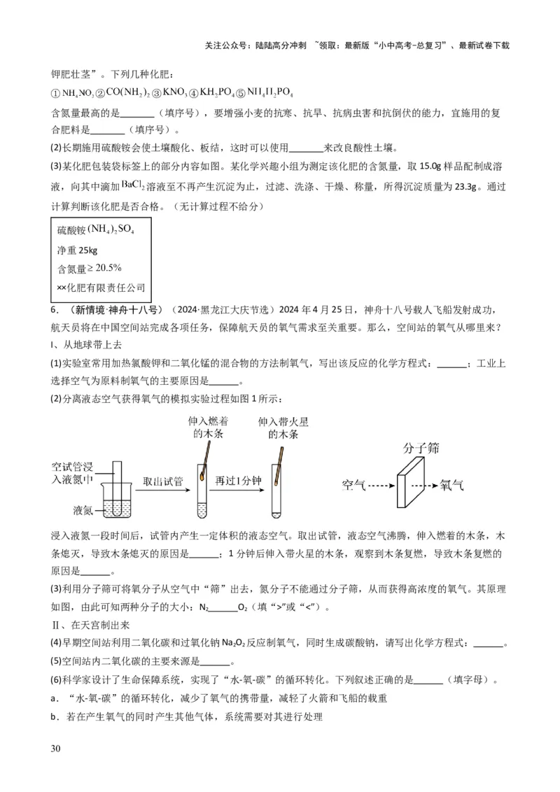 专题11质量守恒定律（原卷版）_02中考总复习（2026版更新中）_05-化学-中考总复习_2025年中考复习资料_备战2025年中考化学真题题源解密