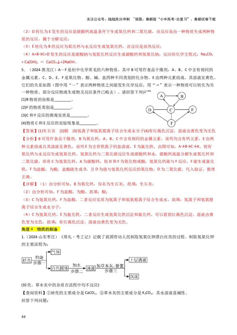 专题07常见的盐和化肥（解析版）_02中考总复习（2026版更新中）_05-化学-中考总复习_2025年中考复习资料_备战2025年中考化学真题题源解密