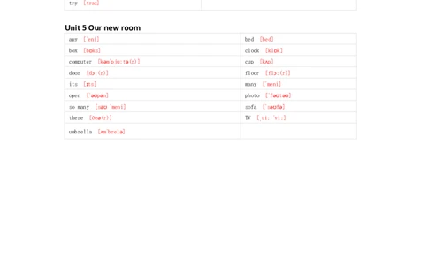 重大版英语五年级上册单词默写表_26春四年级上下册人教版_四上英语合集人教版PEP英语四年级上册新教材（教学视频+课件+动画+音频+练习+教案）_17练习资料_《小学英语单词默写表》