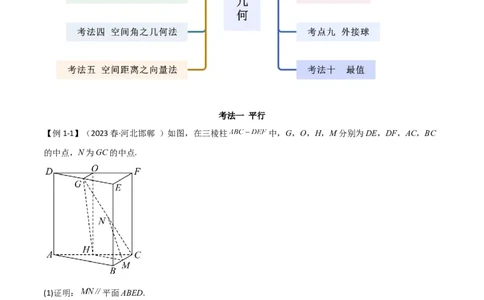 专题03空间几何与空间向量（解答题10种考法）（精讲）（解析版）_02高考数学_新高考复习资料_2024年新高考资料_二轮复习资料_2024届高三数学二轮复习《考法分类》专题训练（新高考）
