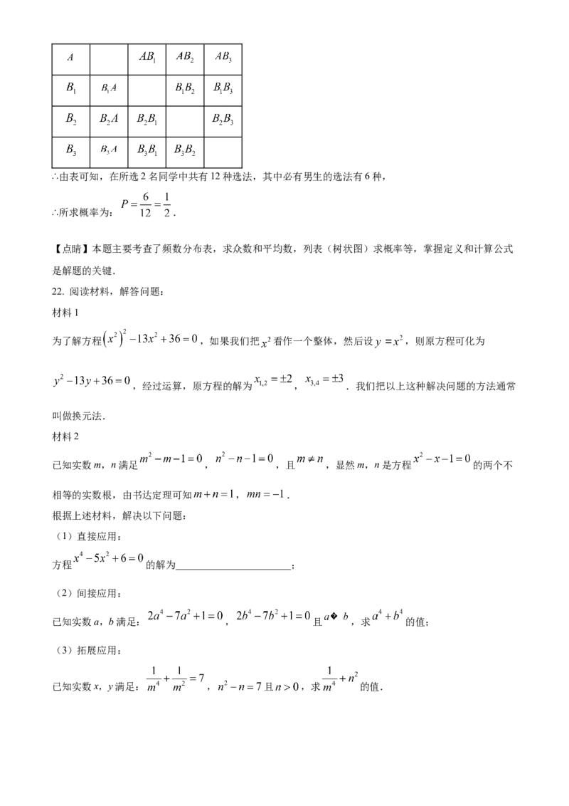 精品解析：2022年湖北省黄石市中考数学真题（解析版）_初中数学_九年级数学下册（人教版）_全国各地数学中考真题_2022年全国中考数学真题145份