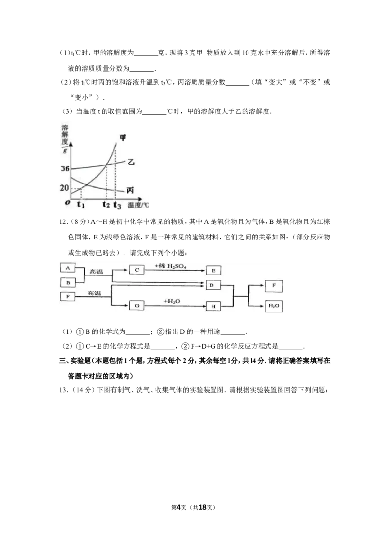 2012年贵州省黔东南州中考化学试卷（含解析版）_贵州中考_5.贵州中考化学（2008-2025）_黔东南化学12-24