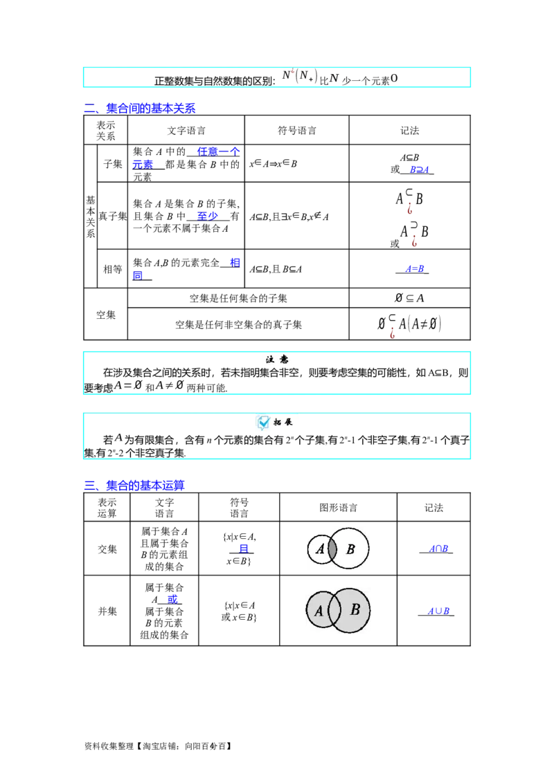 专题01集合与常用逻辑用语（教师版）_02高考数学_通用版（老高考）复习资料_2024年复习资料_完备战2024年高考数学一轮复习考点帮（全国通用）_核心考点讲练