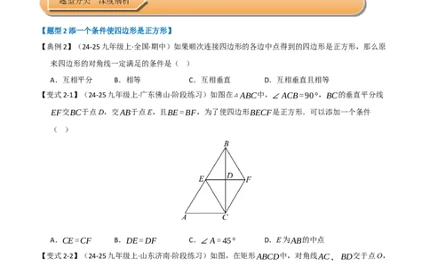 第05讲正方形的性质和判定（知识解读+达标检测）（学生版）_初中数学_八年级数学下册（人教版）_知识解读与题型专练-V14_2025版