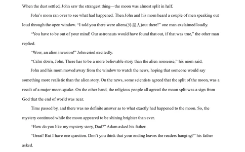 M2Unit1Talesoftheunexplained(测)-2022年高考英语一轮复习讲练测(新高考&bull;江苏)(原卷)_03高考英语_新高考复习资料_2022年新高考资料_2022年新高考英语一轮复习