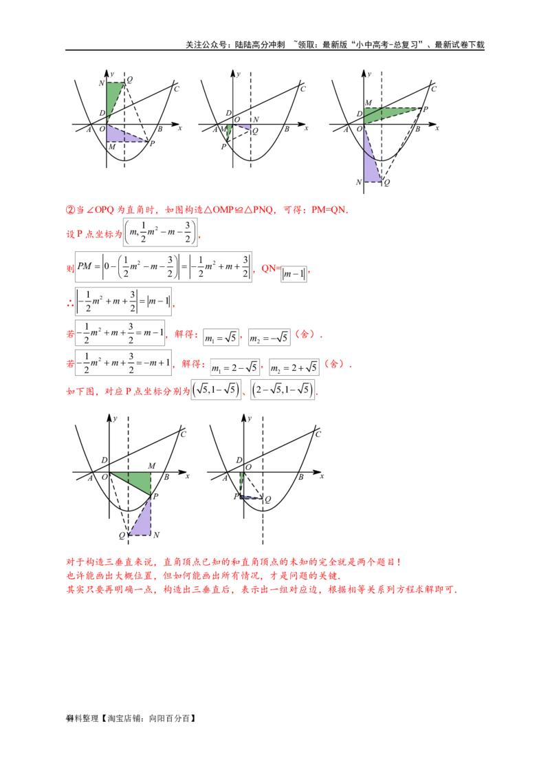 专题3-2一网打尽14类&middot;二次函数的存在性问题（解析版）_02中考总复习（2026版更新中）_02-数学-中考总复习_2024年中考复习资料_专项复习资料_教师版（含答案解析）