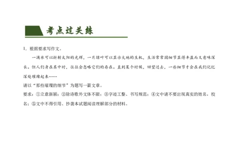 第40讲审题定中心（练习）-2024年中考语文一轮复习讲练测（全国通用）（原卷版）_02中考总复习（2026版更新中）_01-语文-中考总复习_2024年中考资料_一轮复习_2024一轮复习课件+讲义+练习