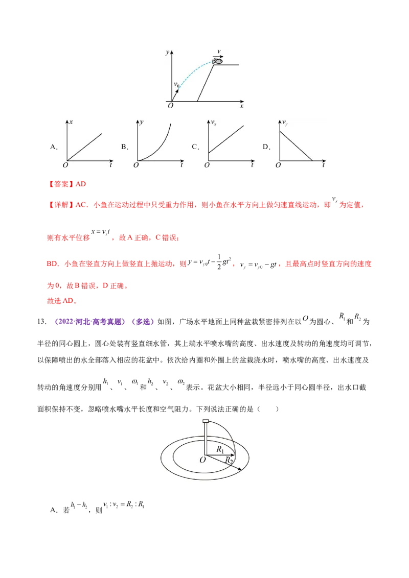专题03力与曲线运动（练习）（解析版）_03高考英语_2025年新高考资料_二轮复习_01高考语文等多个文件_上好课2025年高考物理二轮复习讲练测（新高考通用）