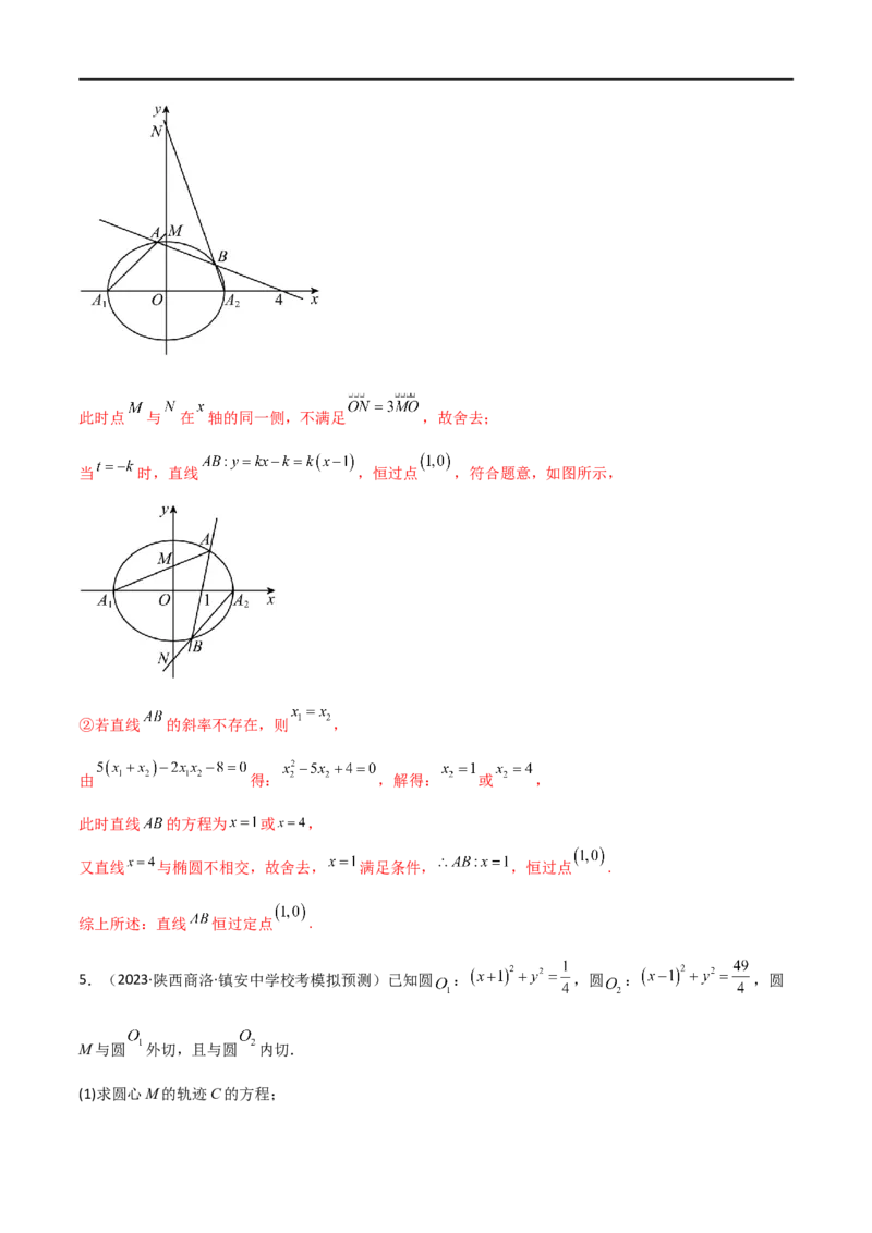 9.5三定问题及最值（精练）（教师版）_02高考数学_新高考复习资料_2024年新高考资料_一轮复习资料_完2024年高考数学一轮复习一隅三反系列（新高考）