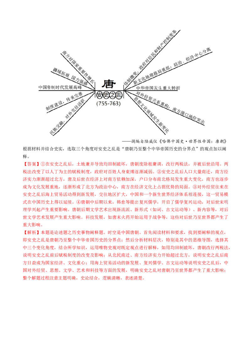 专题02魏晋至隋唐：民族交融与统一多民族封建国家的发展（解析版）_07高考历史_2025年新高考资料_一轮复习_2025年高考历史一轮复习讲练测（新教材新高考）（完结）_专题训练