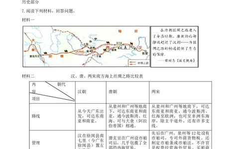 2015年陕西省中考历史真题（空白卷）_陕西_8.陕西中考历史（2008-2025）