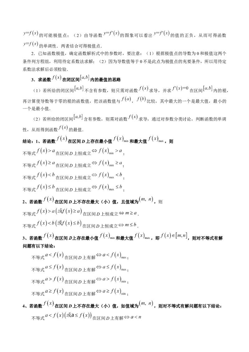 专题04导数及其应用（4大易错点分析+解题模板+举一反三+易错题通关）-备战2024年高考数学考试易错题（新高考专用）（原卷版）_02高考数学_新高考复习资料_2024年新高考资料