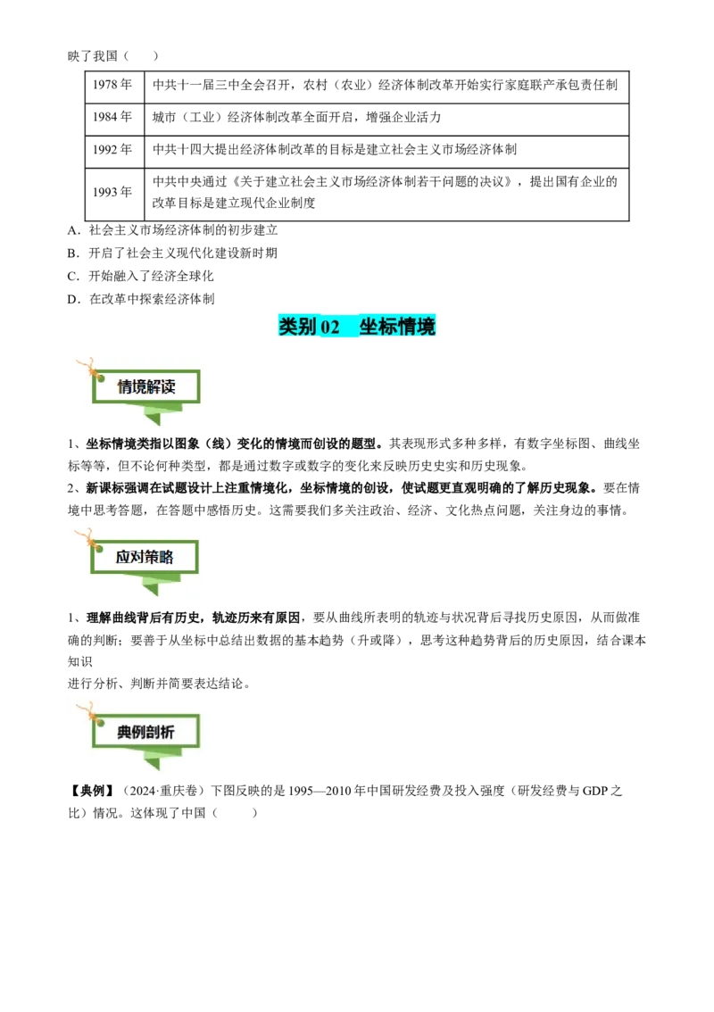 专题02图表情境类选择题（原卷版）_07高考历史_2025年新高考资料_二轮复习_01高考语文等多个文件_2025年高考历史二轮热点题型归纳与变式演练（新高考通用）