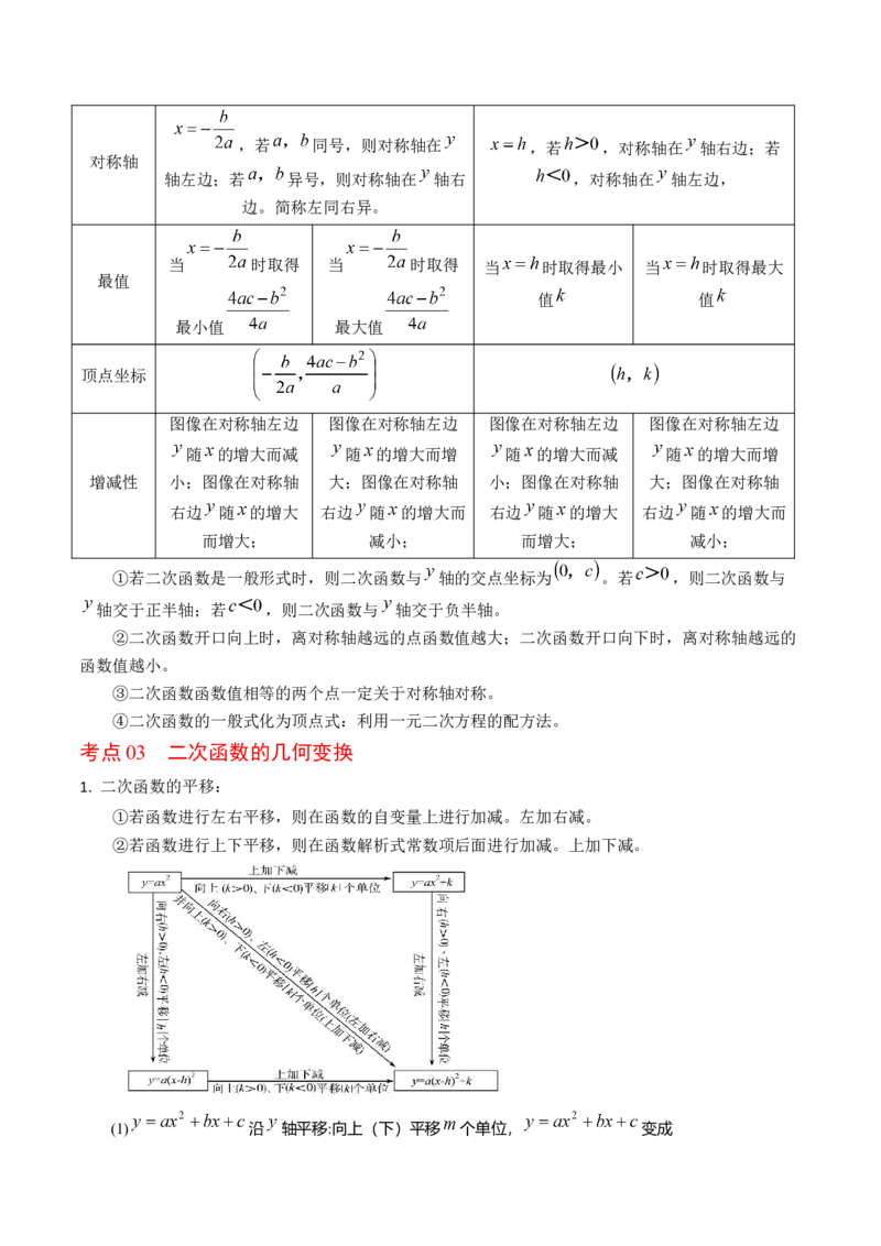 第二十二章二次函数（高效培优讲义）（教师版）_初中数学_九年级数学上册（人教版）_同步讲义-U18_2026版