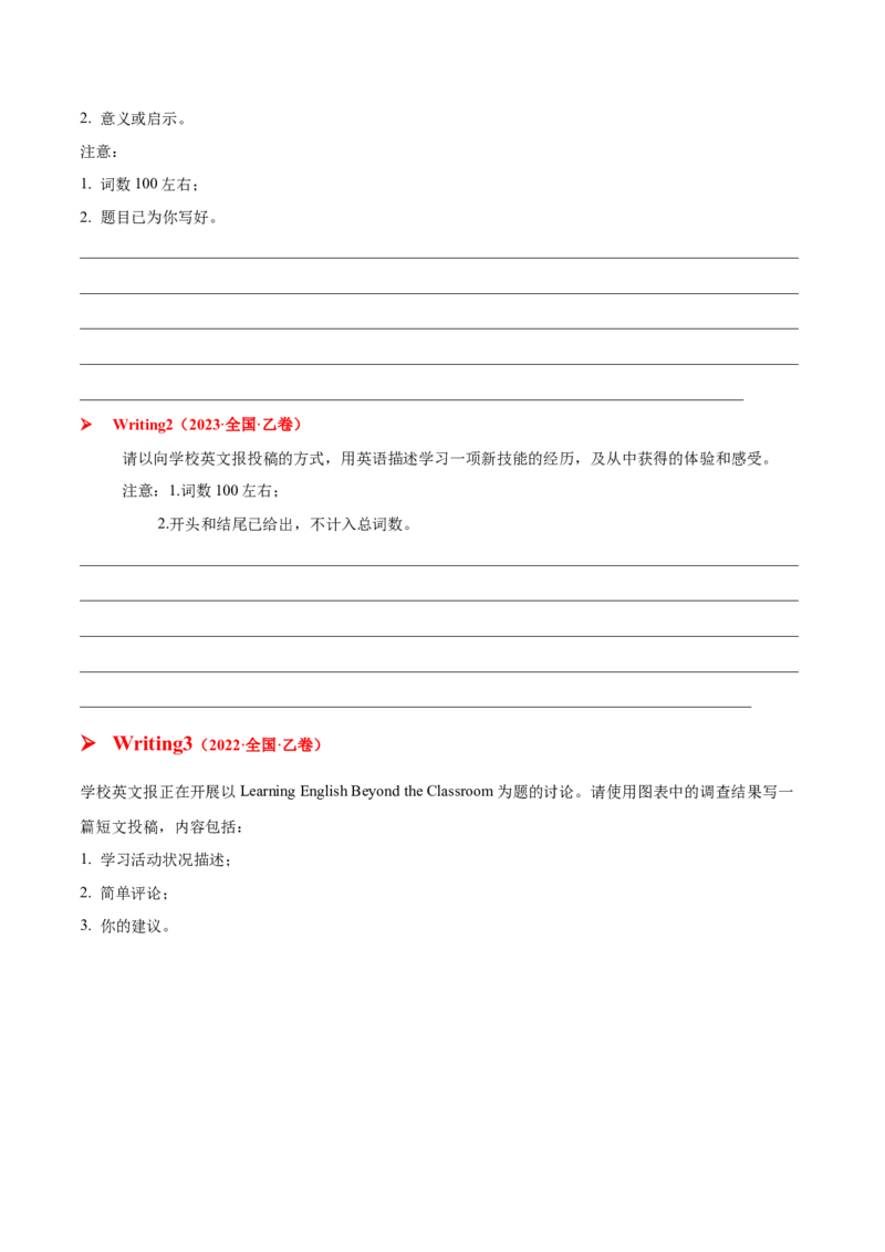 专题02投稿信(应用文）-2025年高考英语话题写作高频热点通关必备攻略（原卷版）_02高考数学_2025年新高考资料_二轮复习_01高考语文等多个文件