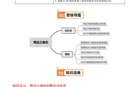 第05讲等边三角形（3个知识点+5类热点题型讲练+习题巩固）（学生版）_初中数学_八年级数学上册（人教版）_同步讲义-U18_2025版