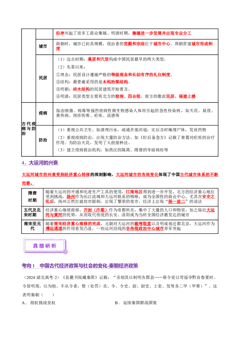 专题03济国生民&mdash;&mdash;中国古代的经济与社会生活（讲义）（原卷版）_07高考历史_2025年新高考资料_二轮复习_01高考语文等多个文件