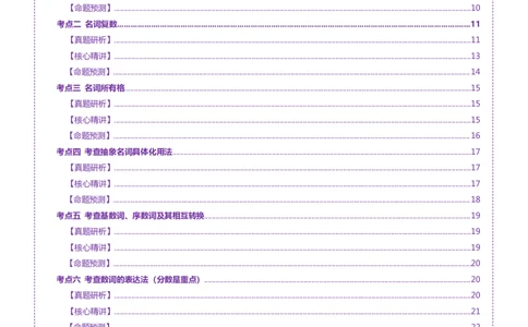 专题01名词、数词（讲义）（原卷版）_02高考数学_2025年新高考资料_二轮复习_01高考语文等多个文件_上好课2025年高考英语二轮复习讲练测（新高考通用）_第三部分语法知识