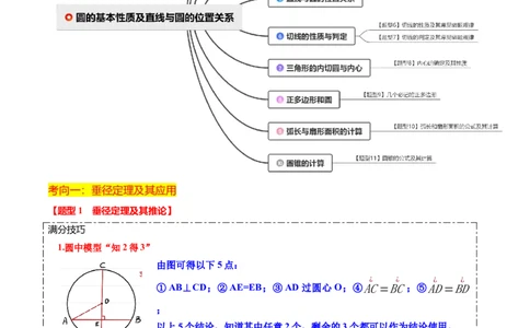 重难点04圆的基本性质及直线与圆的位置关系（11大题型+满分技巧+限时分层检测）（原卷版）_02中考总复习（2026版更新中）_02-数学-中考总复习_2024年中考复习资料_二轮复习资料_重难点