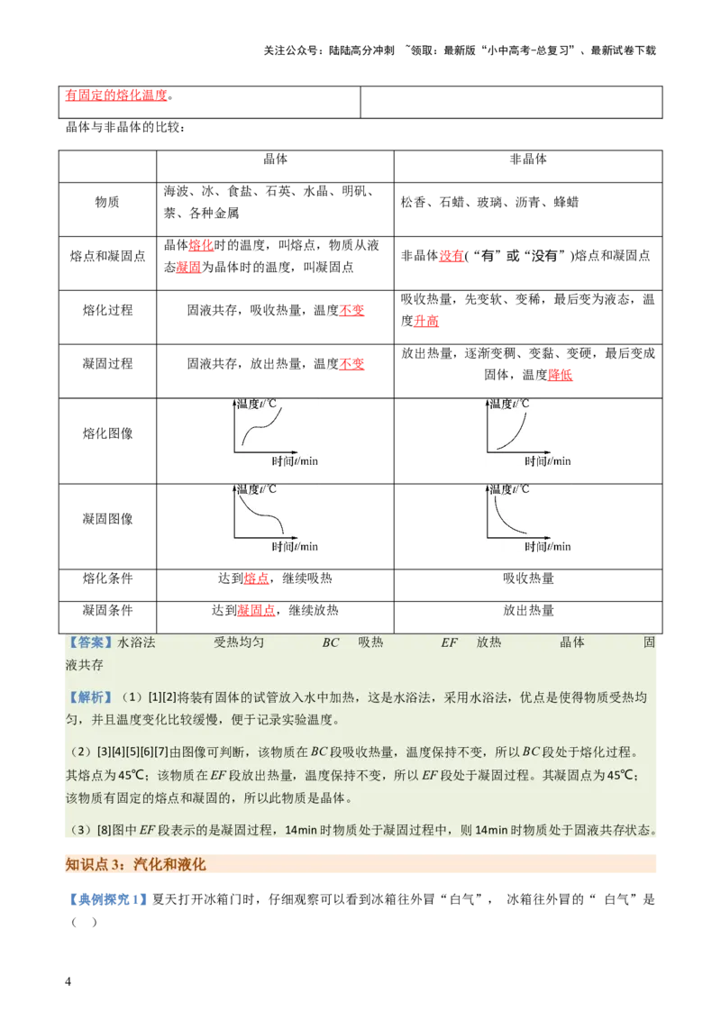 通关04热学-备战2024年中考物理抢分秘籍（全国通用）（原卷版）_02中考总复习（2026版更新中）_04-物理-中考总复习_2024年中考复习资料_三轮复习_备战2024年中考物理抢分秘籍（全国通用）