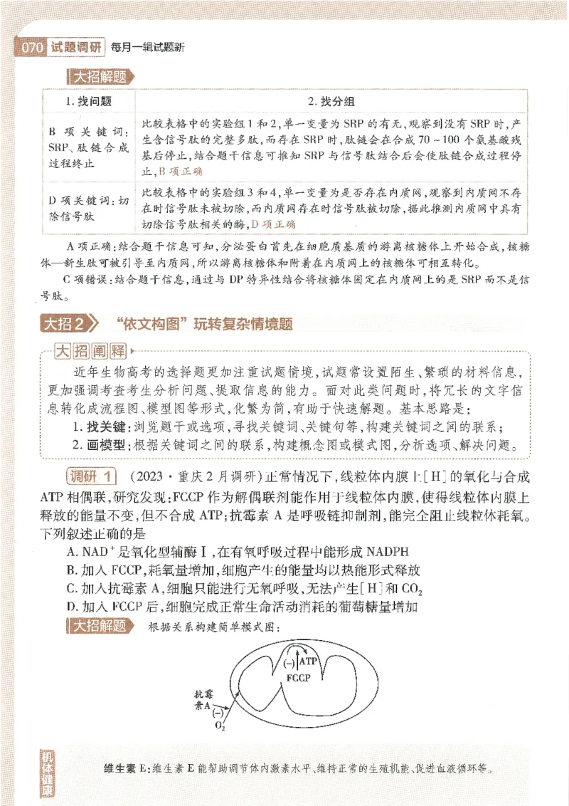 试题调研第十辑生物_2023高考押题卷_试题调研8910期考前推荐看的三期_试题调研第十期考前抢分必备_试题调研第十辑