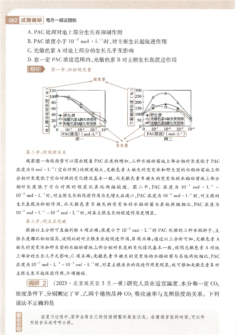 试题调研第十辑生物_2023高考押题卷_试题调研8910期考前推荐看的三期_试题调研第十期考前抢分必备_试题调研第十辑