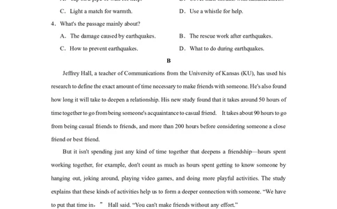 Unit1LifeChoice过关测试-备战2022年高考英语一轮单元复习（北师大版2019）（原卷版）_03高考英语_新高考复习资料_2022年新高考资料_2022年新高考英语一轮复习