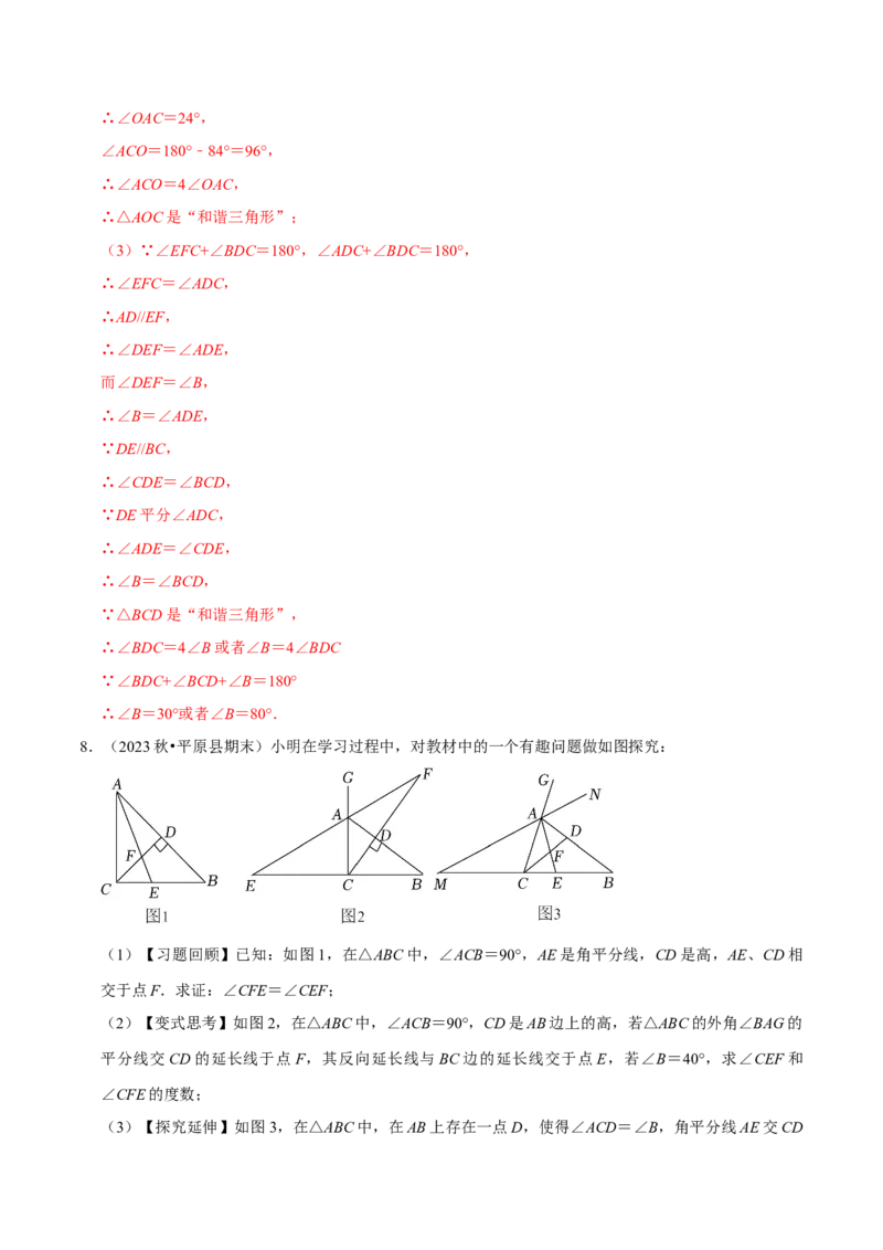 专题4.5三角形中角度计算压轴大题精选30道（必考点分类集训）（人教版）（教师版）_初中数学_八年级数学上册（人教版）_考点分类必刷题-U181