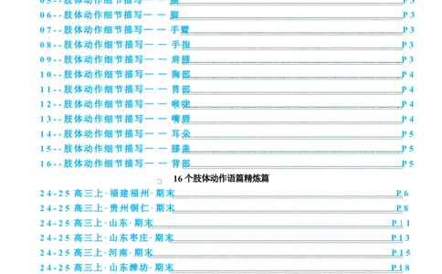 专题03读后续写16个部位肢体动作词-句-文仿写（测试）原卷板_02高考数学_2025年新高考资料_二轮复习_01高考语文等多个文件_上好课2025年高考英语二轮复习讲练测（新高考通用）