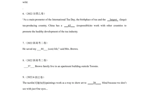 专题01冠词、名词（原卷版）_03高考英语_新高考复习资料_2024年新高考资料_专项复习资料_完五年（2019-2023）高考真题分项汇编（新高考）