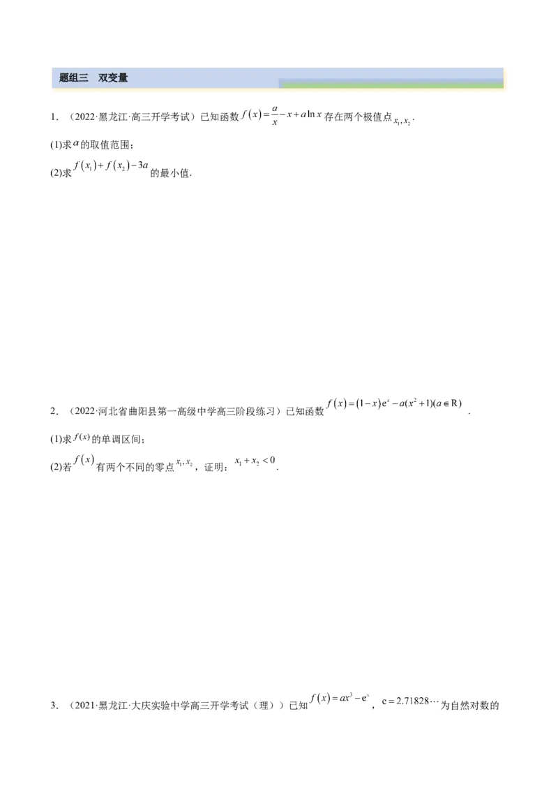 9.6导数的综合运用（精练）（基础版）（原卷版）_02高考数学_新高考复习资料_2023年新高考资料_一轮复习_一隅三反2023年高考数学一轮复习（基础版）（新高考地区专用）