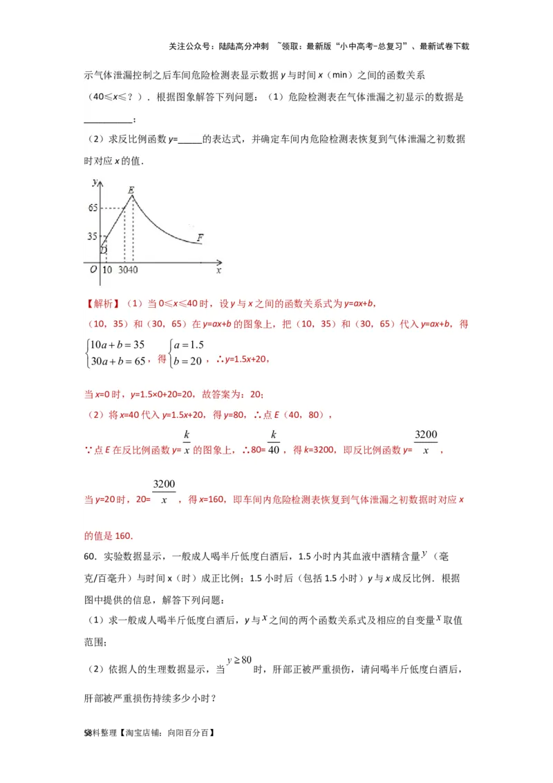 第5讲反比例函数（题型突破+专题精练）（解析版）_02中考总复习（2026版更新中）_02-数学-中考总复习_2024年中考复习资料_一轮复习资料_第三章函数_题型突破+专题精练