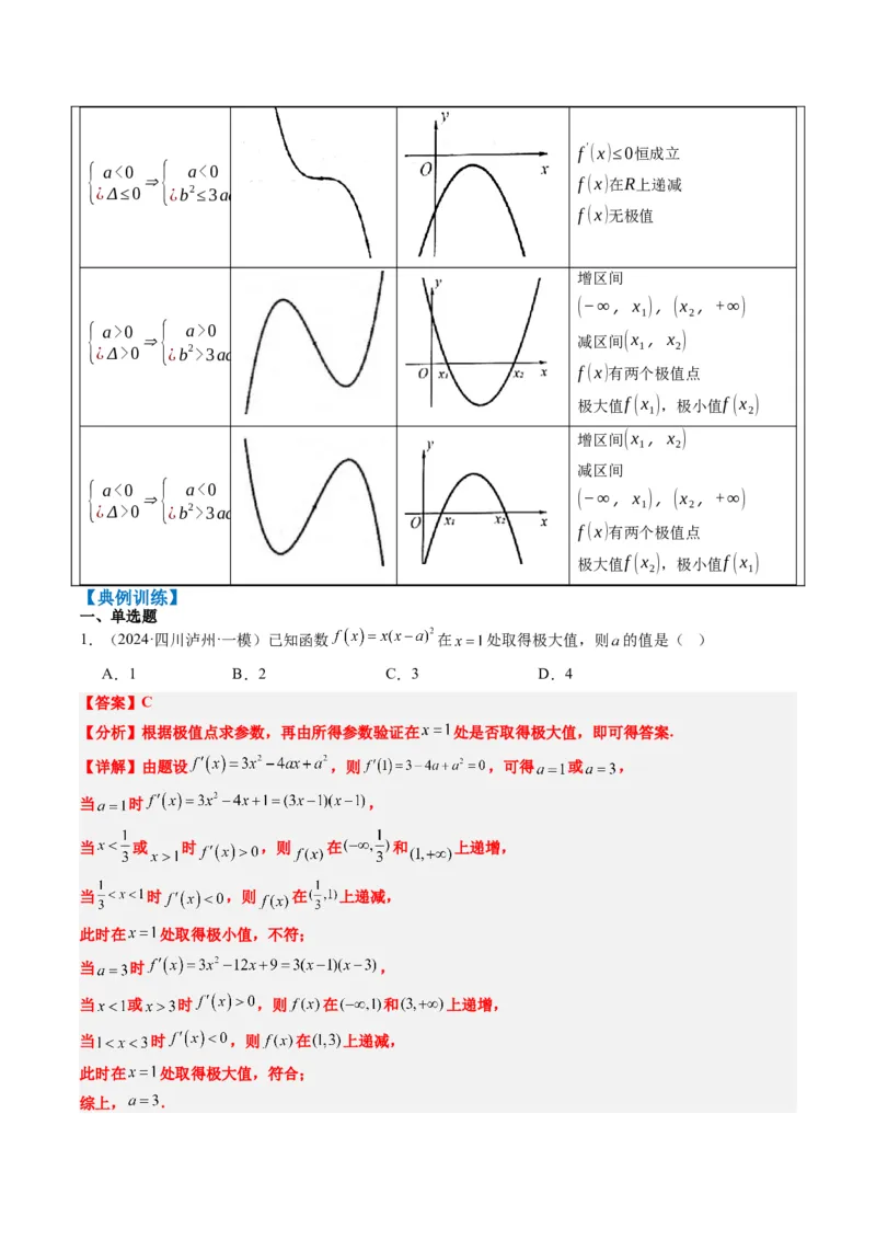 专题03三次函数的图像与性质（4大题型）-2025年高考数学二轮热点题型归纳与变式演练（新高考通用）（解析版）_02高考数学_2025年新高考资料_二轮复习_一、题型突破