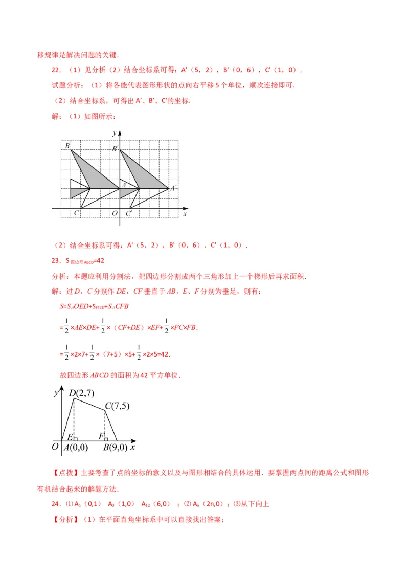专题7.14平面直角坐标系（全章直通中考）（综合练）-（人教版）_初中数学_七年级数学下册（人教版）_专题突破练习-V4