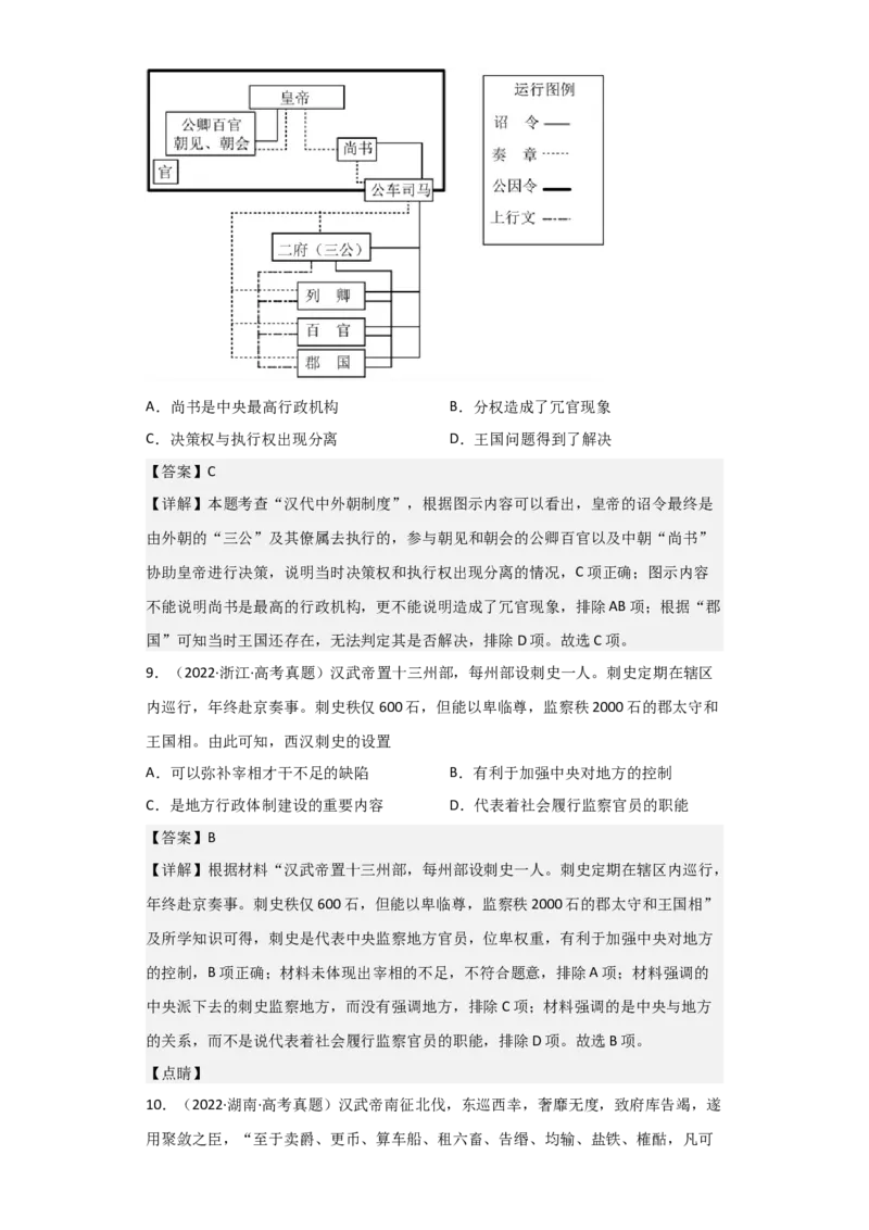 专题02大汉帝国-2023年高考历史二轮复习高频考点追踪分析与预测（全国通用）_07高考历史_通用版（老高考）复习资料_2023年复习资料