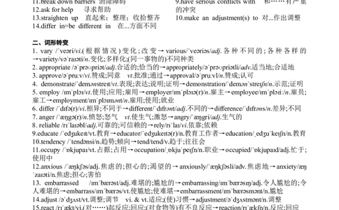Unit4BodyLanguage早读材料知识清单-2024届高三英语一轮复习人教版（2019）选择性必修第一册_03高考英语_新高考复习资料_2024年新高考资料_专项复习资料_选择性必修一
