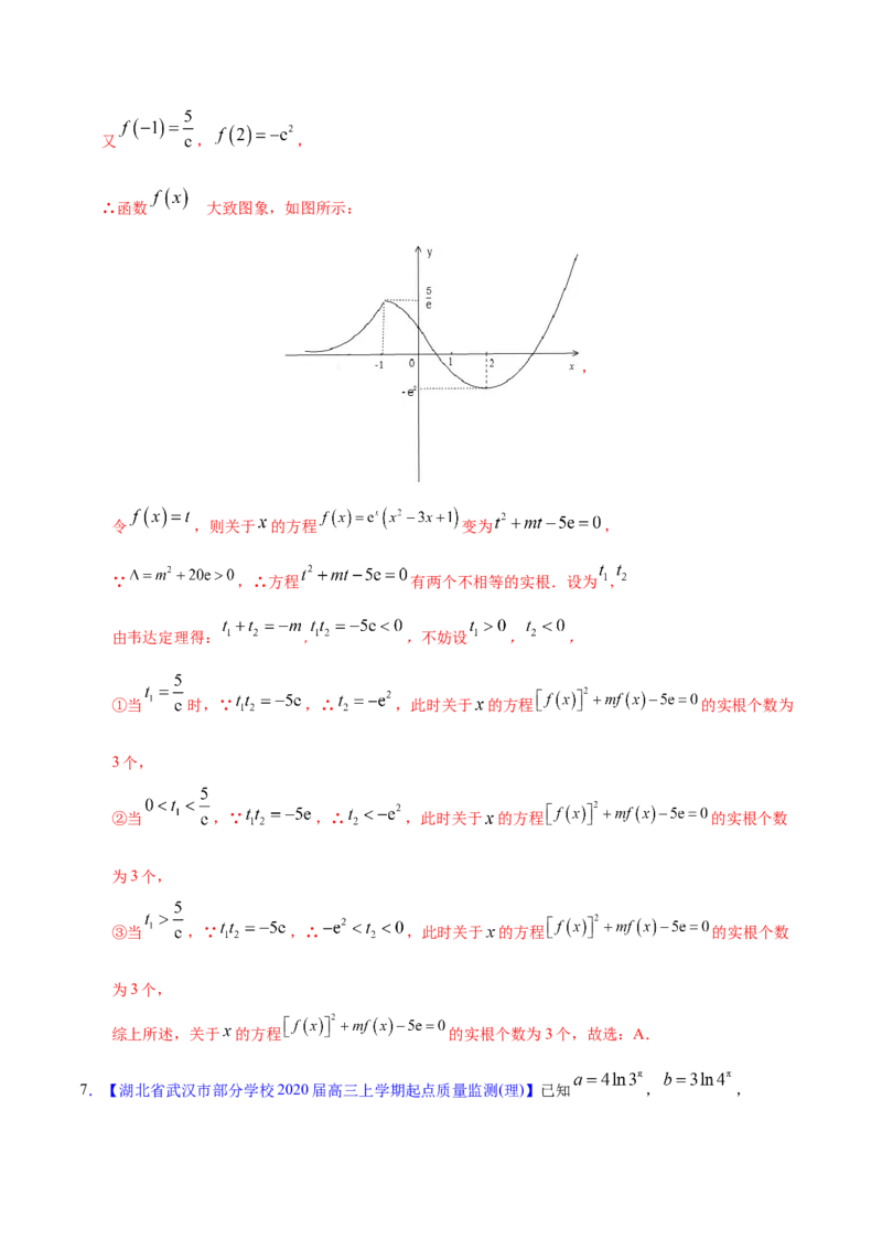 专题03导数及其应用&mdash;&mdash;2020年高考真题和模拟题理科数学分项汇编（教师版含解析）_02高考数学_新高考复习资料_2022年新高考资料_2022年一轮复习各版本
