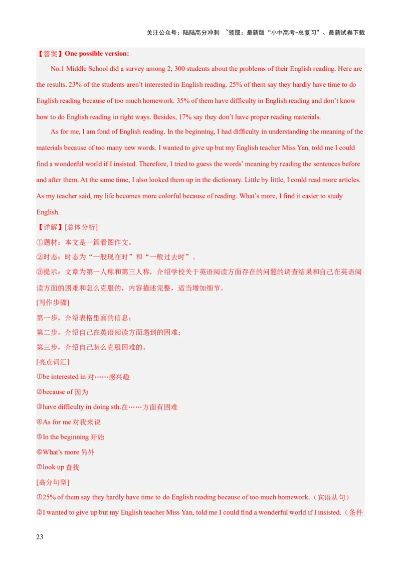 第25讲书面表达之提纲作文（讲义）-2024年中考英语一轮复习讲练测（全国通用）（解析版）_02中考总复习（2026版更新中）_03-英语-中考总复习_2024年中考复习资料_一轮复习