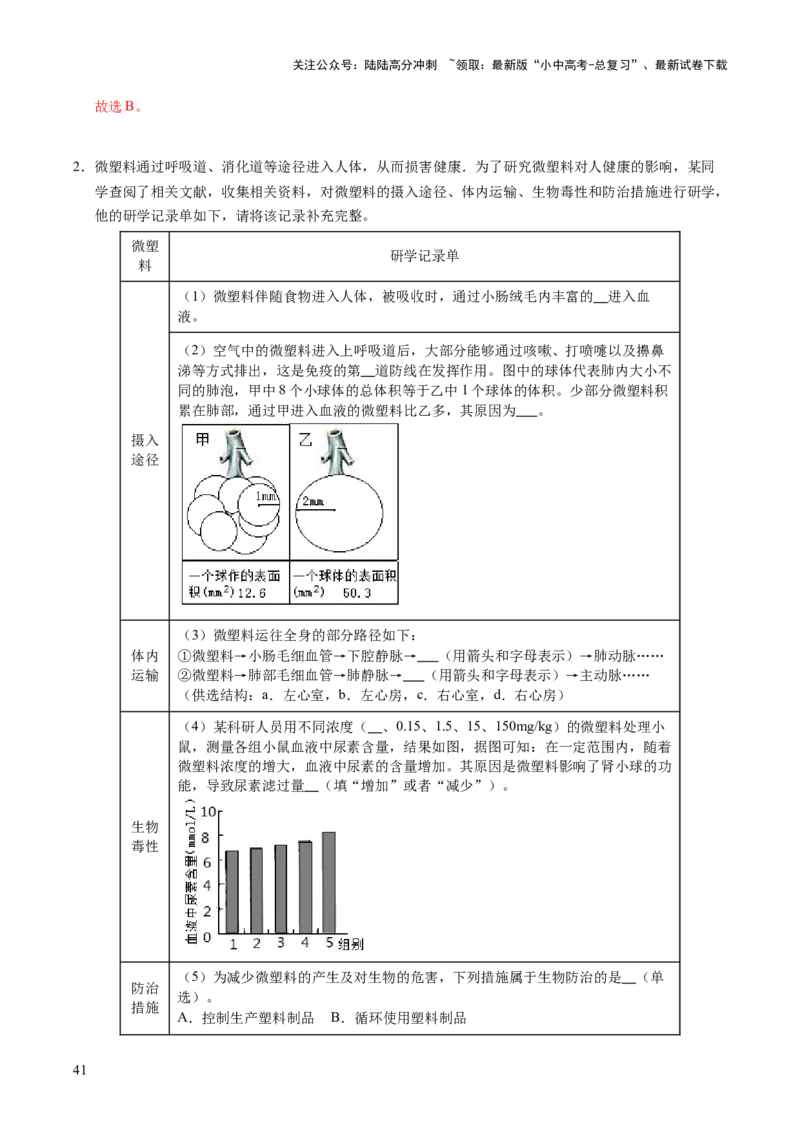 时事热点（讲练）（原卷版）_02中考总复习（2026版更新中）_08-生物-中考总复习_2025中考复习资料_2025中考二轮课件ppt+讲义+练习生物_测试