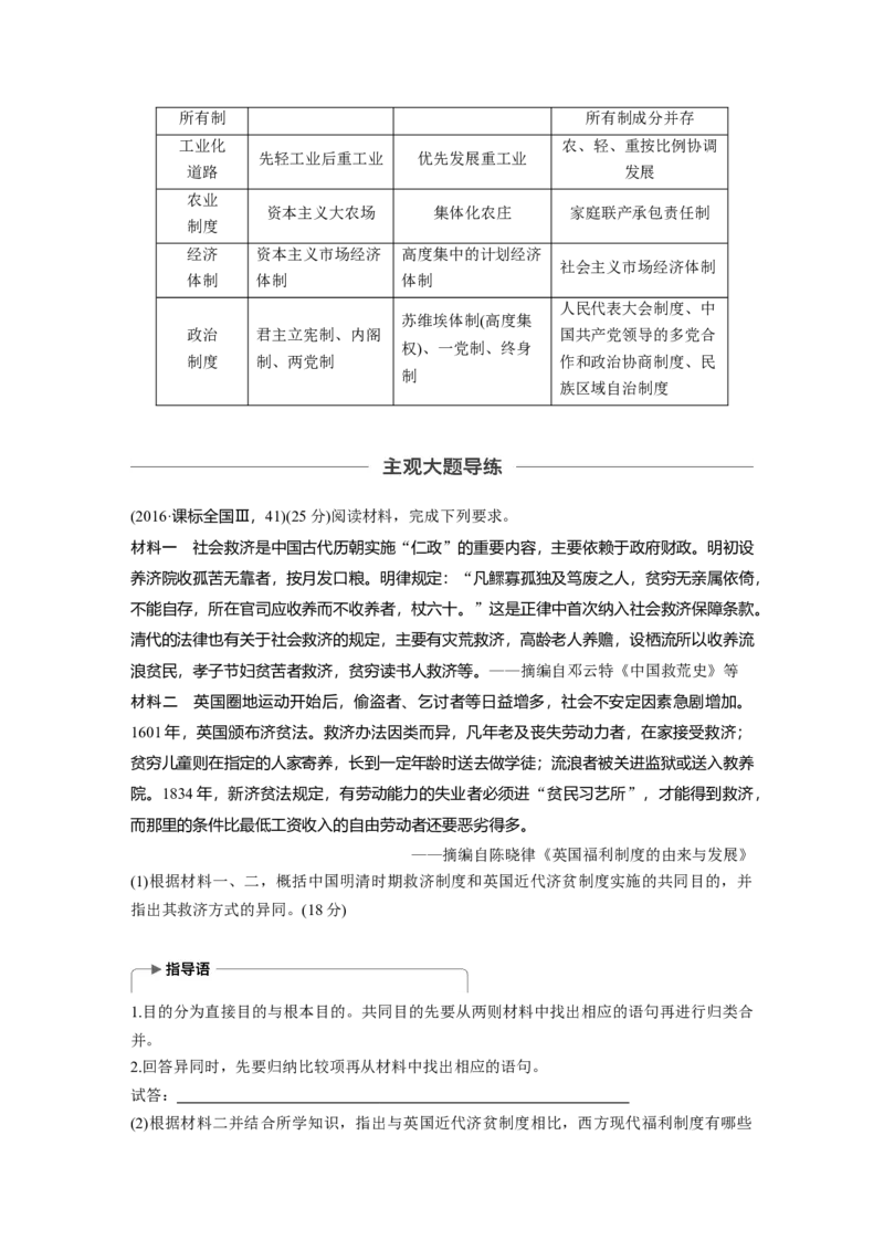 45必修2第十单元单元综合提升_07高考历史_通用版（老高考）复习资料_2023年复习资料_一轮+二轮_历史高三一轮复习系列_历史高三一轮复习系列《一轮复习讲义》（教师版）