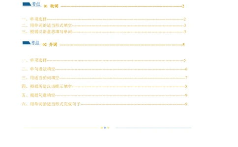 专题03动词、介词（练习）（原卷版）_03高考英语_新高考复习资料_2024年新高考资料_二轮复习资料_2024年高考英语二轮复习讲练测（新教材新高考）_第一部分语法知识