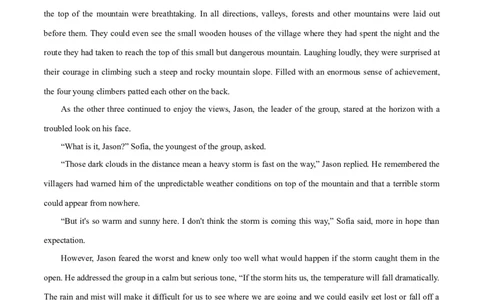 专题01自然环境与野外冒险(读后续写人与自然)-2024年新高考英语一轮复习练小题刷大题提能力（解析版）_03高考英语_新高考复习资料_2024年新高考资料_一轮复习资料_第二部分刷大题