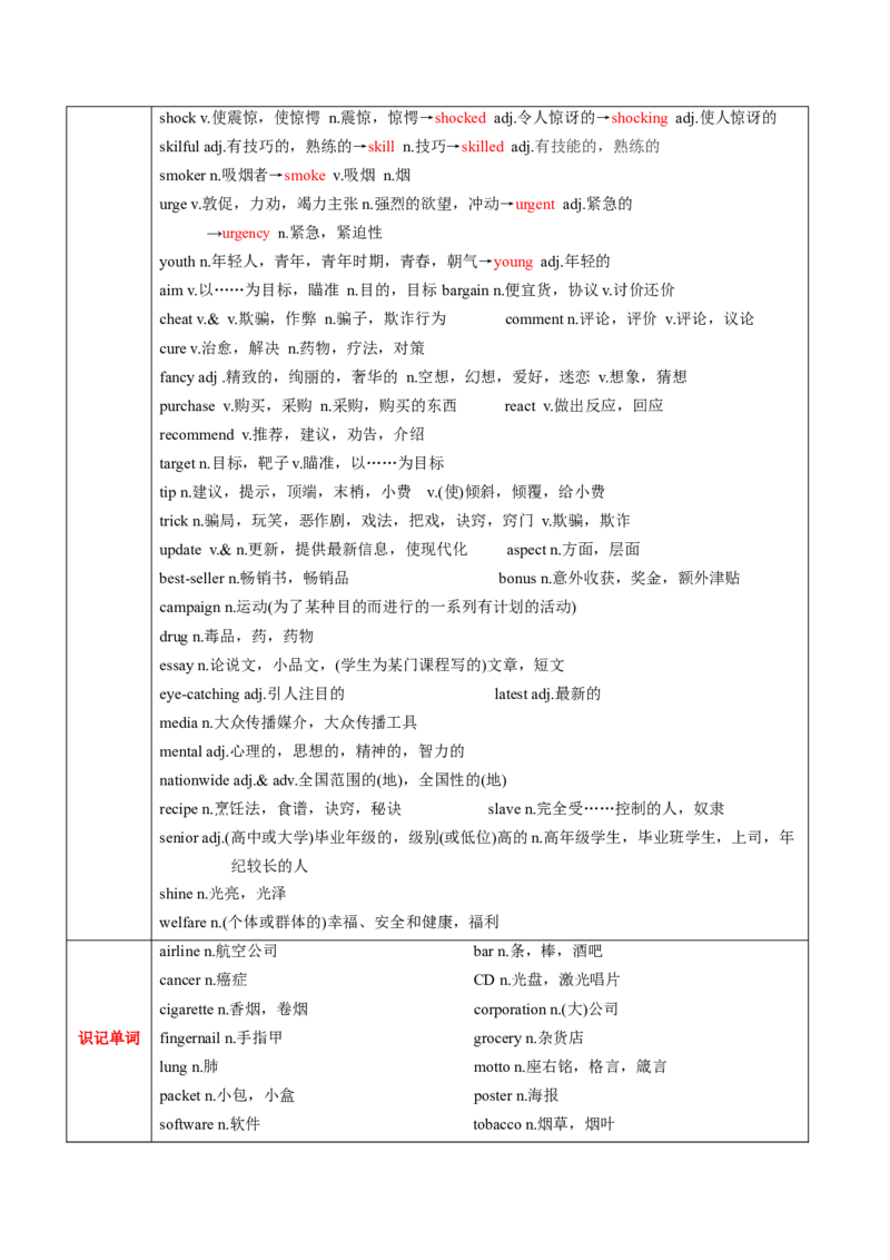 M4Unit1Advertising(讲)-2022年高考英语一轮复习讲练测(新高考&bull;江苏)(教案)_03高考英语_新高考复习资料_2022年新高考资料_2022年新高考英语一轮复习