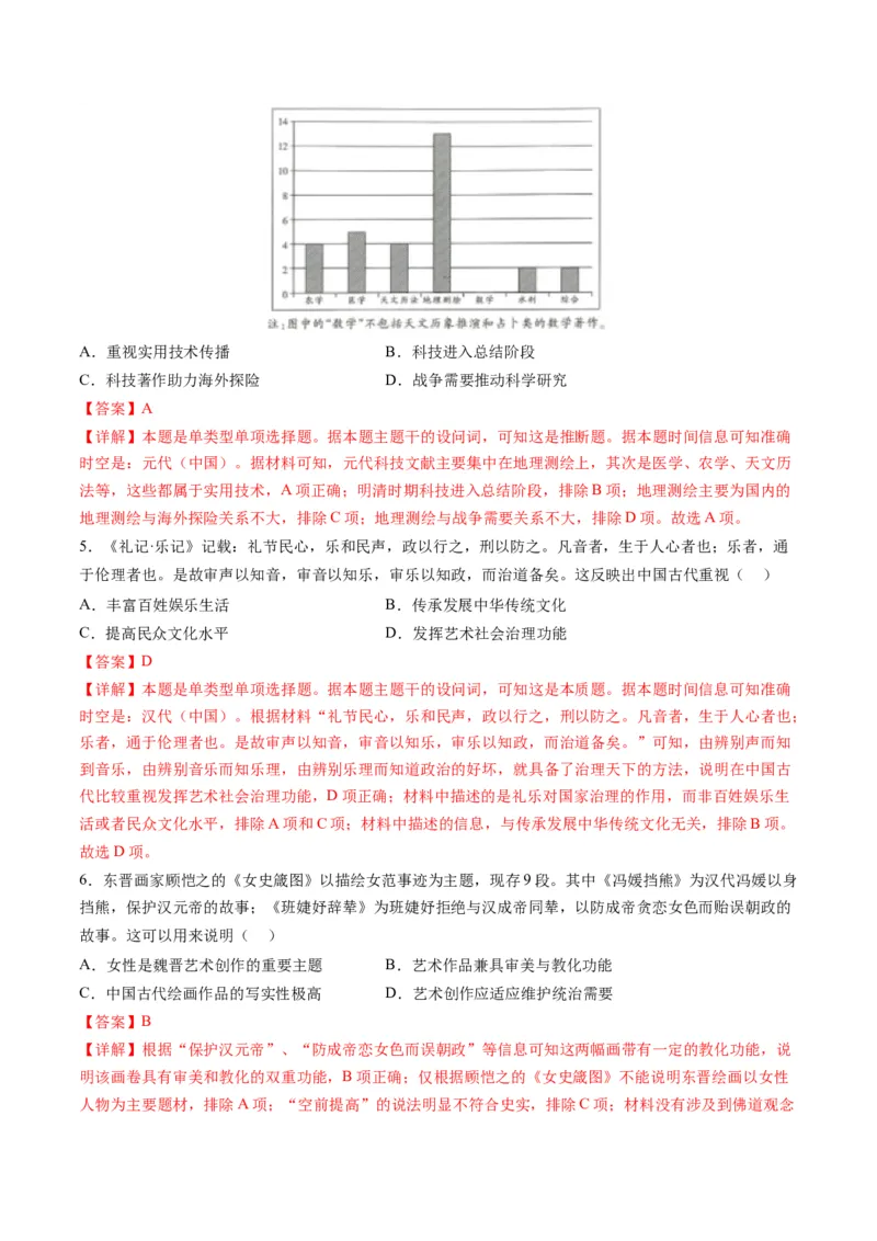 专题03古代中国的思想文化与科学艺术（讲义）（解析版）_07高考历史_2024年新高考资料_2.2024二轮复习_2024年高考历史二轮复习讲练测（新教材新高考）