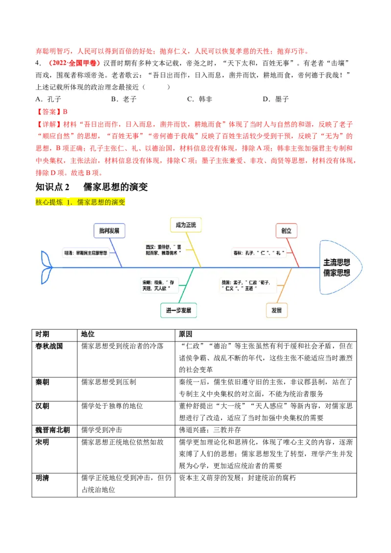 专题03古代中国的思想文化与科学艺术（讲义）（解析版）_07高考历史_2024年新高考资料_2.2024二轮复习_2024年高考历史二轮复习讲练测（新教材新高考）
